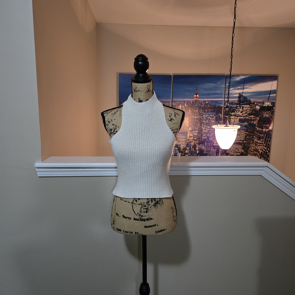 The Vintage Shop Gray Ribbed Fitted Tank Top
